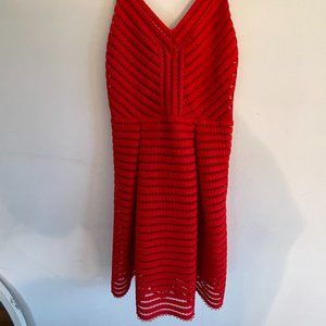 Red Express V-neck Dress